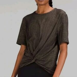 Lululemon Crescent T-Shirt  Spark Black Sz 4